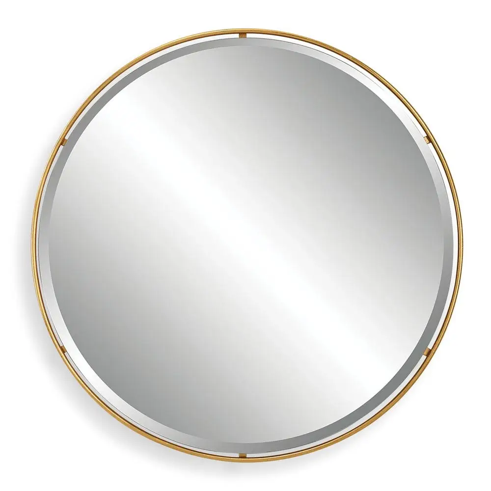 021f7ee47e0d7ee44a0afad90baad9e7 Canillo Round Mirror, Gold - Image 1
