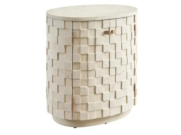 Albion Stone Oval Nightstand 743-624