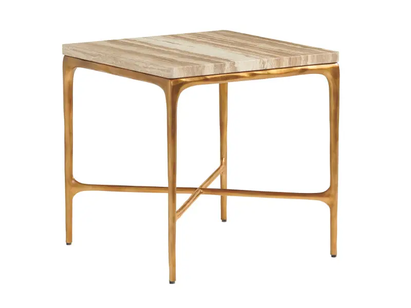 100b28c26bc5968c32b5163c110b38a8 Menlo Park Metal End Table With Stone Top 740-955 - Image 1