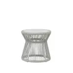 Miami End Table with Honed Carrara Marble Top