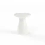 GRC Round End Table, Bone Finish