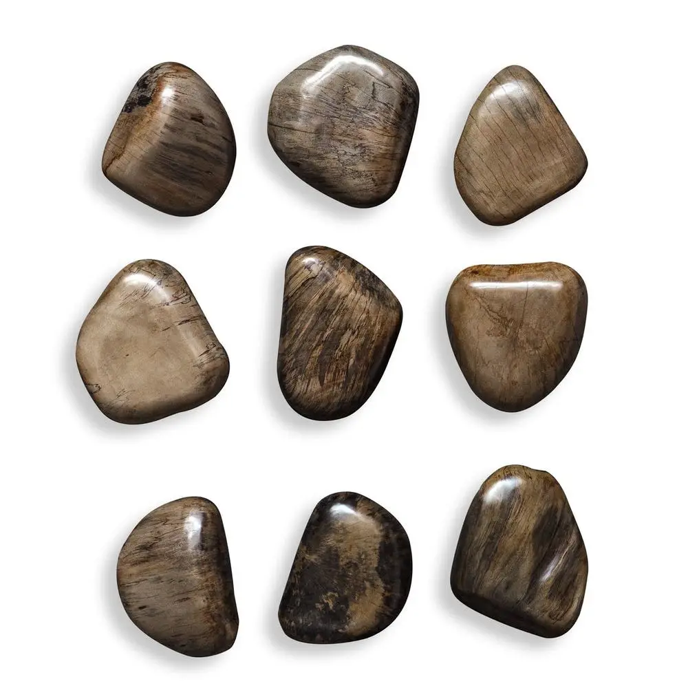 1d1f0fe034fc97cfdaca7cae90a9f7f3 Pebbles Wood Wall Decor, Walnut, S/9 - Image 1