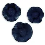 Abella Ceramic Indoor-outdoor Wall Decor, Cobalt, S/3