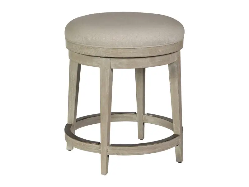 27da4b4fd8ff82e7e4d6e30515c05302 Cohesion Program Cecile Backless Swivel Counter Stool 2221-897-40-01 - Bianco - Image 1