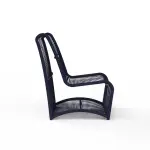 Marino Armless Club Chair in Navy - Image 2