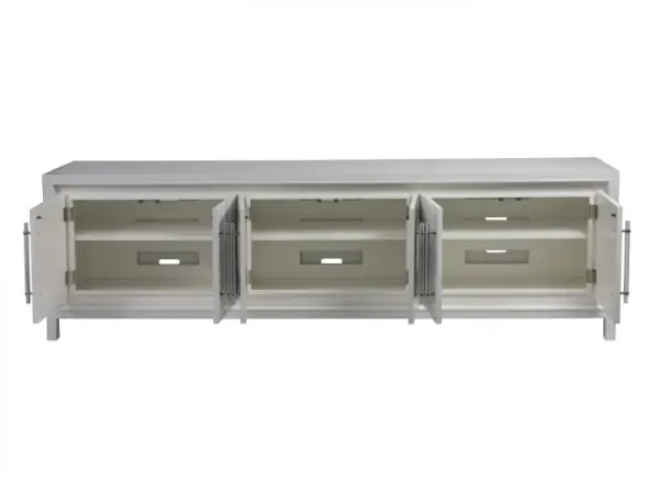 Signature Designs Elation White Long Media Console - Image 4
