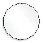 Aneta Round Mirror, Black