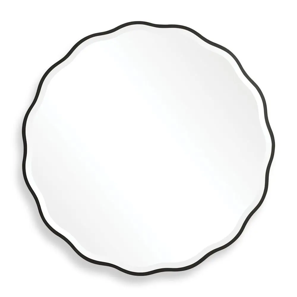 368aa04a13ad5b35f622258fdc3f518a Aneta Round Mirror, Black - Image 1
