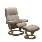 Stressless® Mayfair (M) Classic Base Recliner with Ottoman