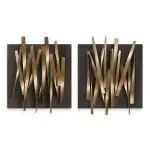 Crosshatch Metal Wall Decor, S/2
