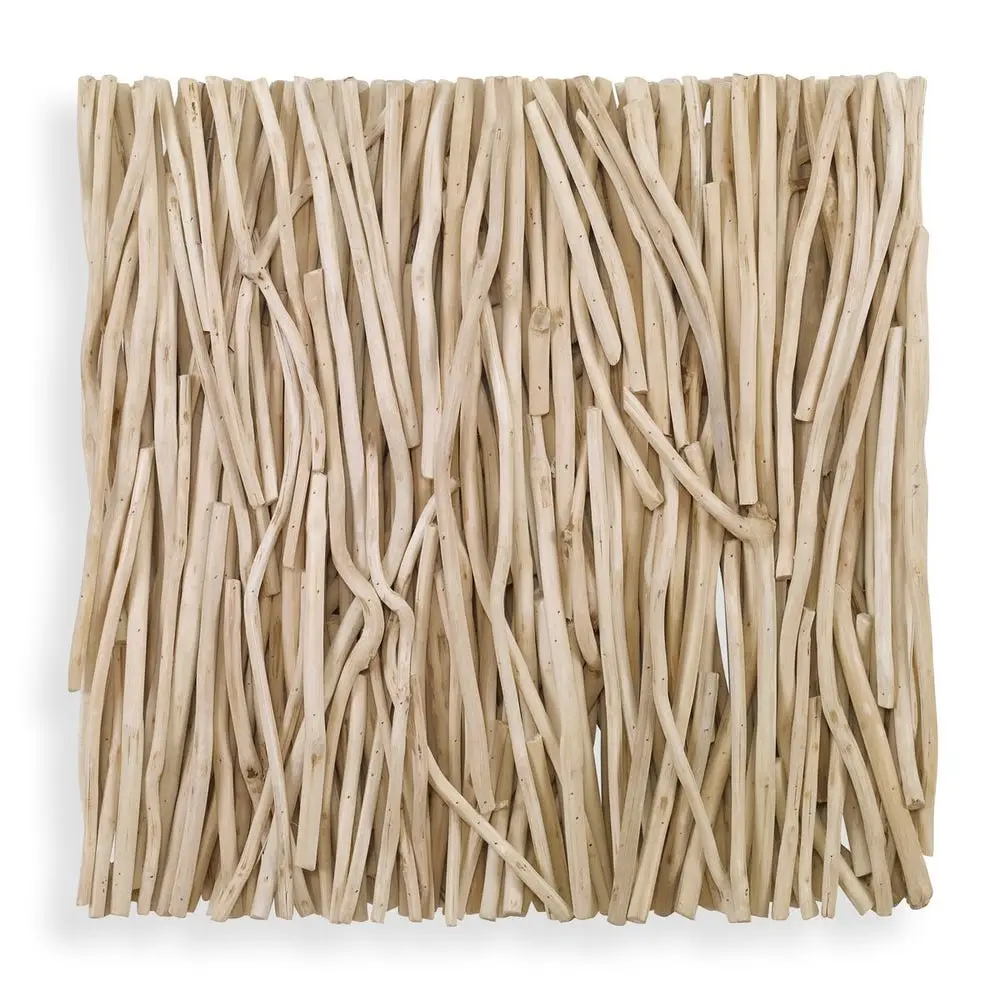 43df20a411b388890f515475cd5dd2b9 Gathered Teak Square Wood Wall Decor, Bleached - Image 1