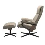 Stressless® View (M) Cross Base Recliner with Ottoman - Image 2