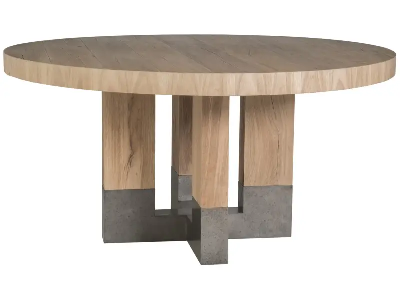 48ab76e870f490cab649a6a1eff6b846 Signature Designs Trunk Segment Round Dining Table With Glass Top-Gold Leaf - Image 1
