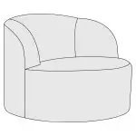 Elle Leather Swivel Chair