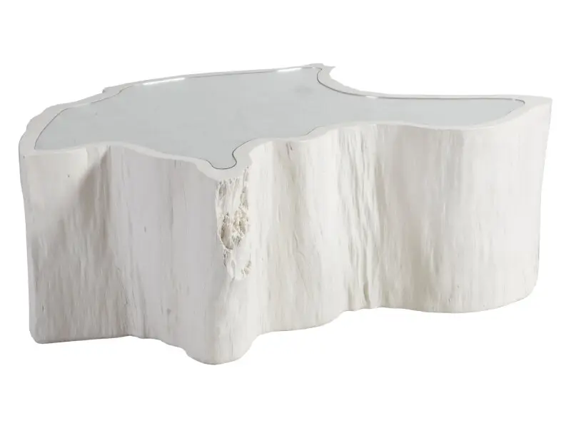 56c0b6674eaadf4ac5c0b6fb2f132a49 Signature Designs Capitola Asymmetrical Cocktail Table - Image 1