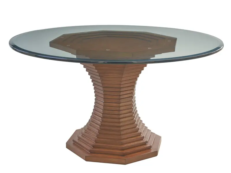 5730a16ec9d409c1c81d7ab304cb99b6 Cabrillo 54-Inch Glass Top Dining Table 420-874-54C - Image 1