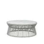 Miami Coffee Table with Honed Cararra Marble Top