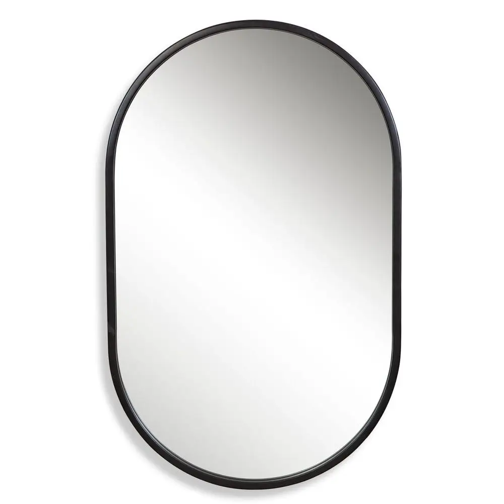 6358f1cf72c1ef4c9bef53cf8e8401d0 Varina Oval Mirror, Black - Image 1