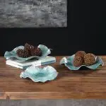 Abella Ceramic Indoor-outdoor Wall Decor, Aqua, S/3 - Image 5