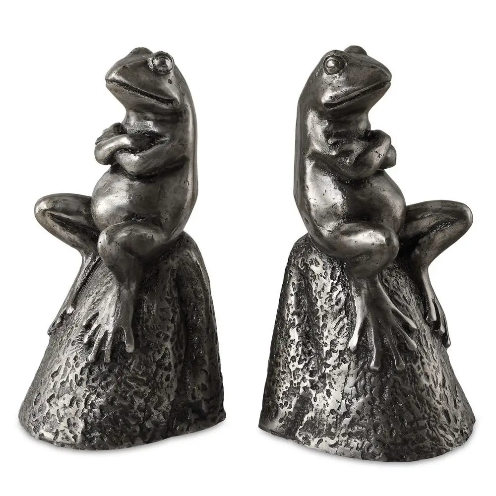 67909f450e7516bf7d96806339184ebb Daydreaming Frogs, Bookends, S/2 - Image 1