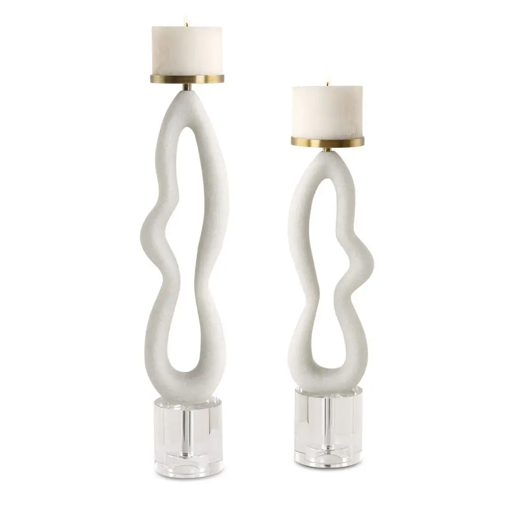691c5457b66ea9c01c253db16bcf8246 Feamelo, Candleholders, S/2 - Image 1