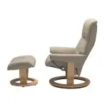 Stressless® Mayfair (M) Classic Base Recliner with Ottoman - Image 3
