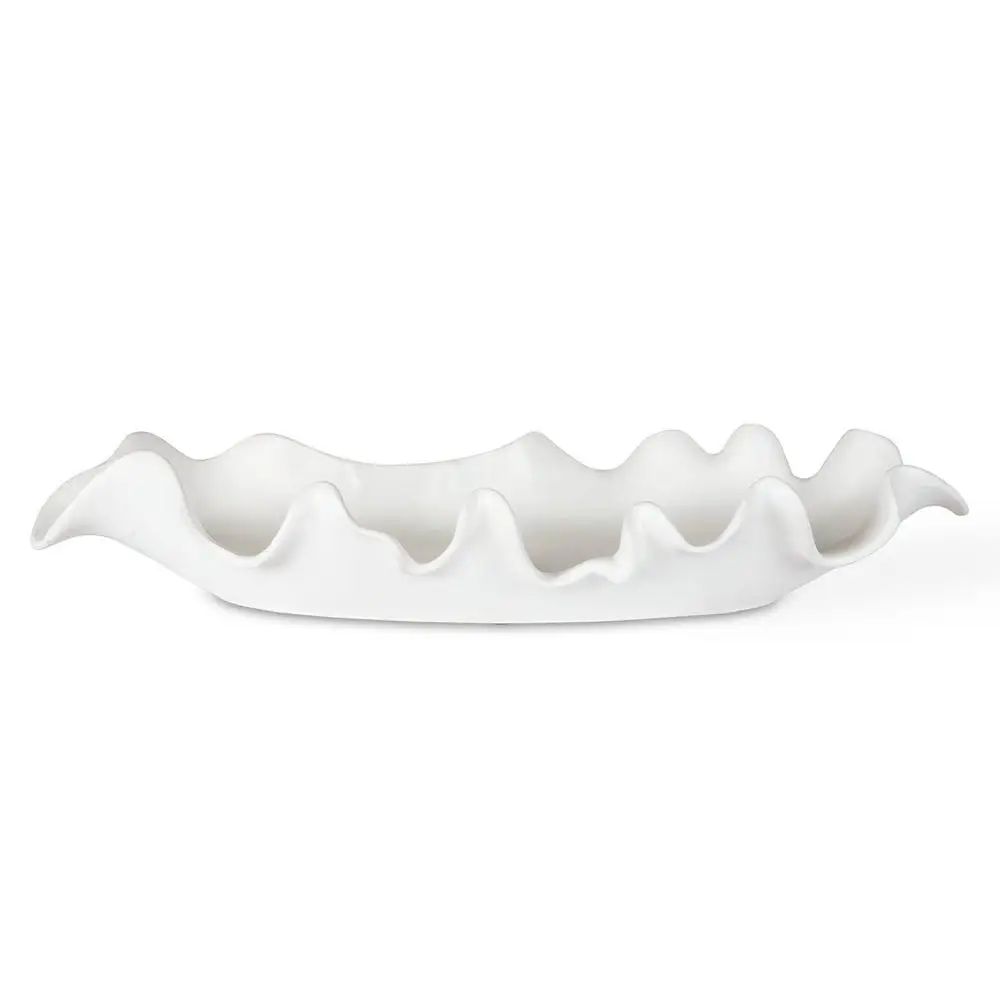 724689a3b5de33b4f6a003f7a966f995 Ruffled Feathers Indoor-outdoor Bowl, White - Image 1