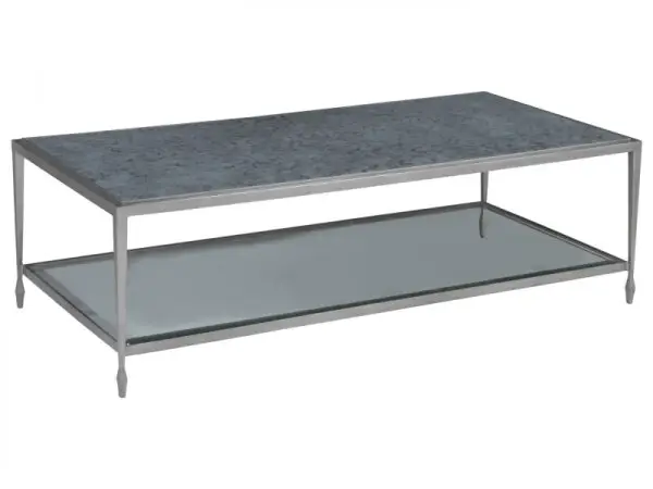 Signature Designs Sashay Silver Rectangular Cocktail Table
