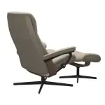 Stressless® View (M) Cross Base Recliner with Ottoman - Image 4