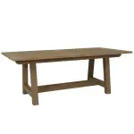 Coastal Teak Dining Table with Leaf Extension
