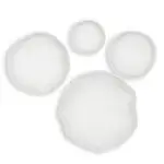 Lucky Coins Indoor-outdoor Metal Wall Decor, White, S/4