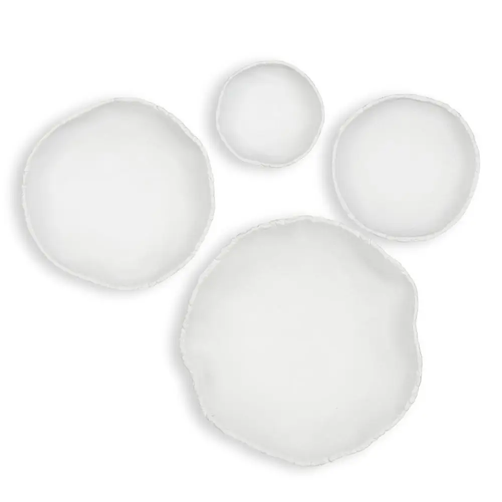 88036eb75b4bef0b7ab108164a30564c Lucky Coins Indoor-outdoor Metal Wall Decor, White, S/4 - Image 1