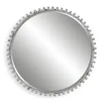 Taza Round Mirror, Antique White