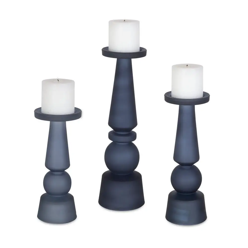b094b893e069fcc8bf596f24e4d43e09 Cassiopeia Candleholders, Midnight Blue, S/3 - Image 1