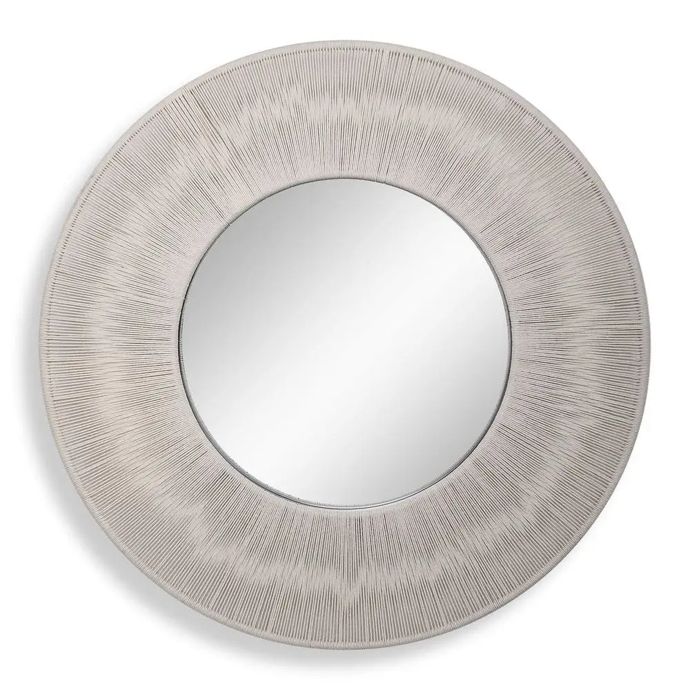 b0efeda88e9fdcce6db025067bcf213a Sailor's Knot Round Mirror, White - Image 1