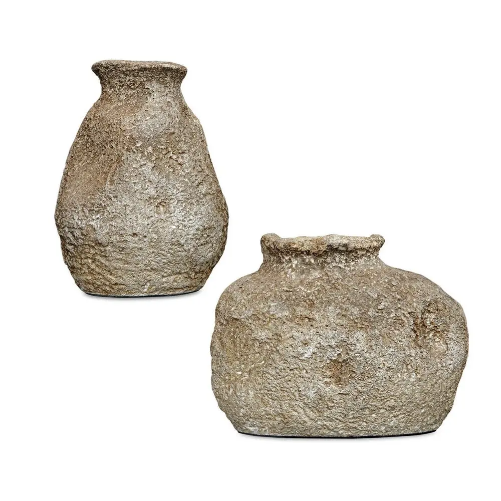 b278bd74cb5df59ed74aebd73d2475c9 Ancient Echos Indoor-outdoor Vases, S/2 - Image 1