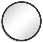 Dandridge Round Mirror, Black