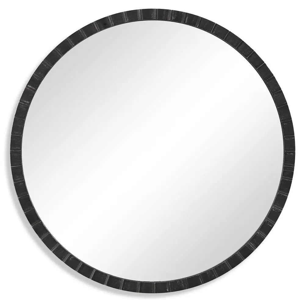 b6295fb80bb45d90cfd110a9ab2fd9ff Dandridge Round Mirror, Black - Image 1