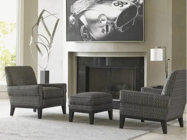 Lexington Upholstery Giovanni Ottoman - Image 4