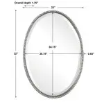 Sherise Oval Mirror, Nickel - Image 8