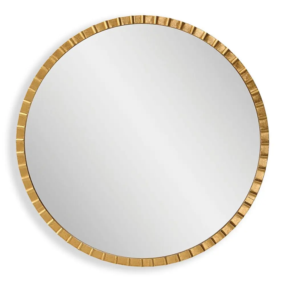bc8e537a00de99cee1114c221b5a9a16 Dandridge Round Mirror, Gold - Image 1