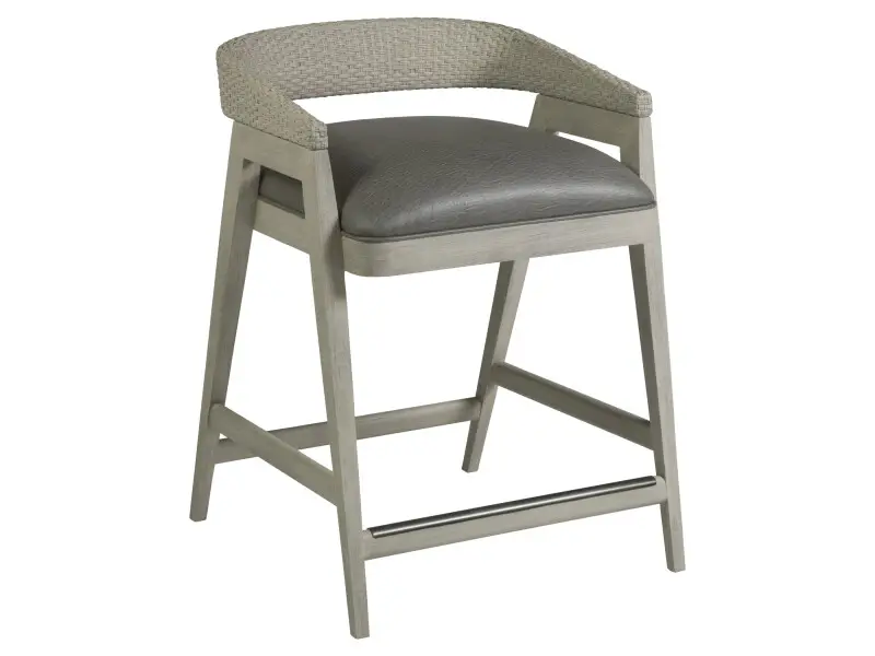 c076e99cab931e40499264280888f34c Signature Designs Arne Low Back Counter Stool 2101-897 - Antiqued White - Image 1