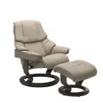 Stressless® Reno (M) Classic Base Recliner with Ottoman