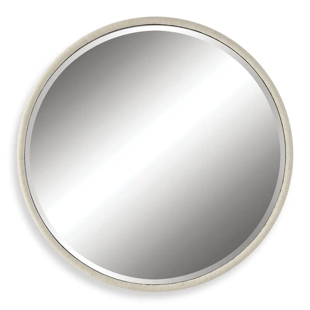 c4004e12cf9b5a0d25bbcede2c0e9f8f Ranchero Round Mirror, White - Image 1