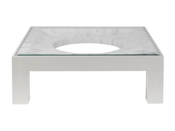 Signature Designs Elation White Square Cocktail Table - Image 2
