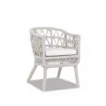 Dana Rope Dining Chair in Linen Canvas w/ Self Welt