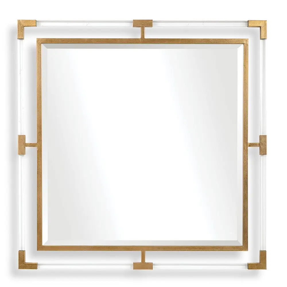 ce954b54391b144b58450efe7001f8b5 Balkan Square Mirror, Gold - Image 1