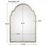 Brayden Petite Arch Mirror, Champagne - Image 6