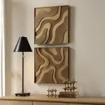 Golden Terrain Wood Wall Decor, S/2 - Image 3