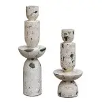 Nouveau Tower Indoor-outdoor Sculptures, S/2
